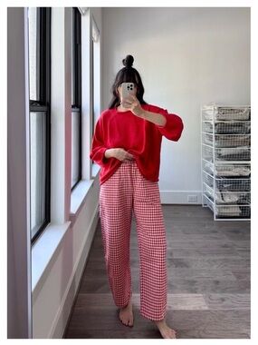 Le Bon Shoppe Red Gingham Arc Pants